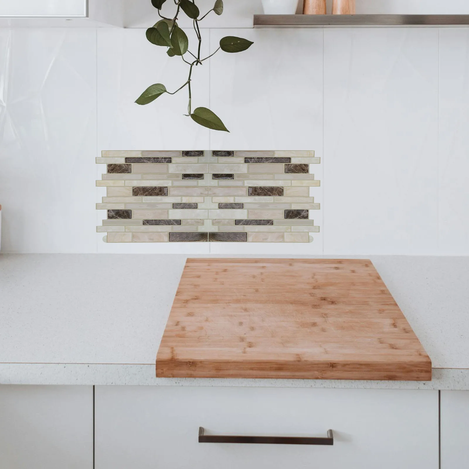 

10Pcs Marble Pattern Self Adhesive Wall Tile Stickers Waterproof Peel Stick Backsplash for Kitchen Bathroom PVC Decorative