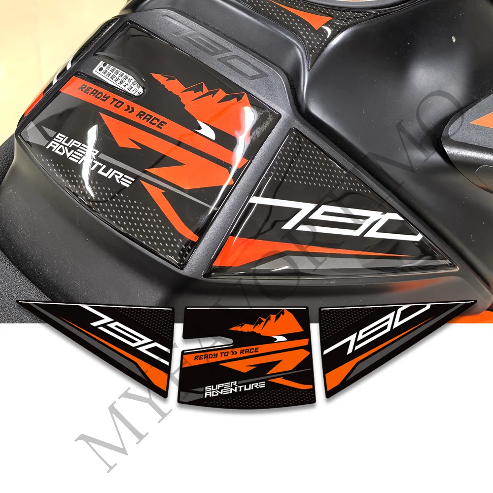 New Protector Tank Pad Side Grips Gas Fuel Oil Kit Knee Handguard Handshield Stickers Decals 2019 - 2025 For 890 Adventure R ADV