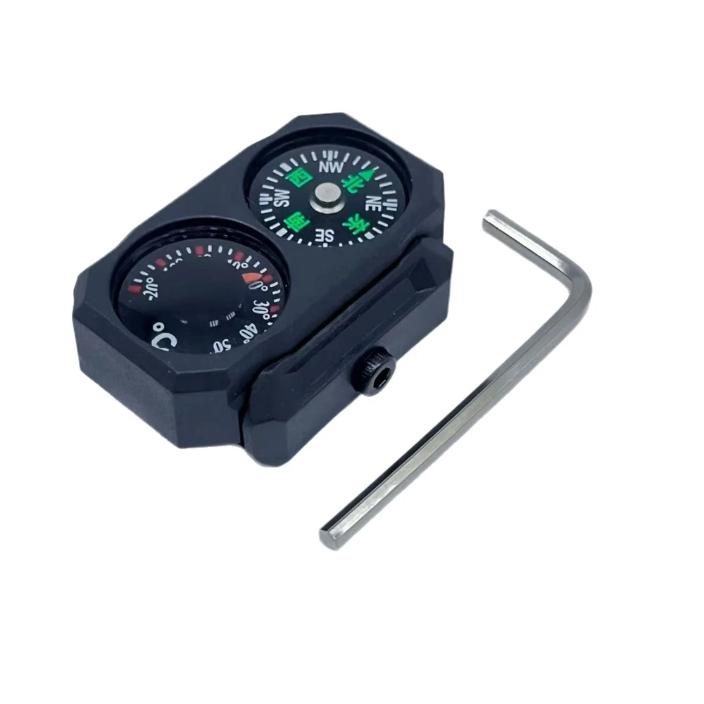 

Small Outdoor Compass Camping Mountaineering Outdoor Orienteering Cross-country Compass and thermometer Universal