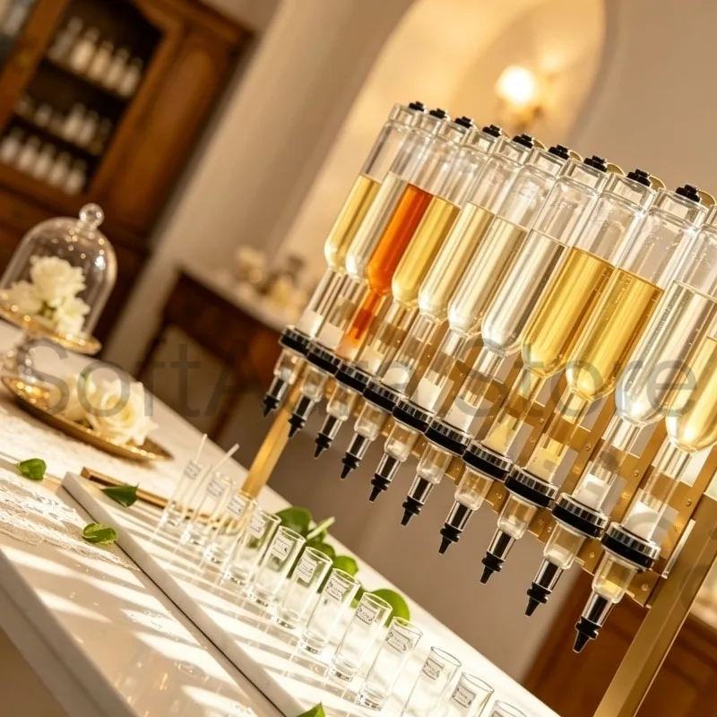12 Heads Metal Perfume Dispenser Rack Fits 200ml 375ml 500ml 750ml Bottles for Retail Shop Wedding Decoration