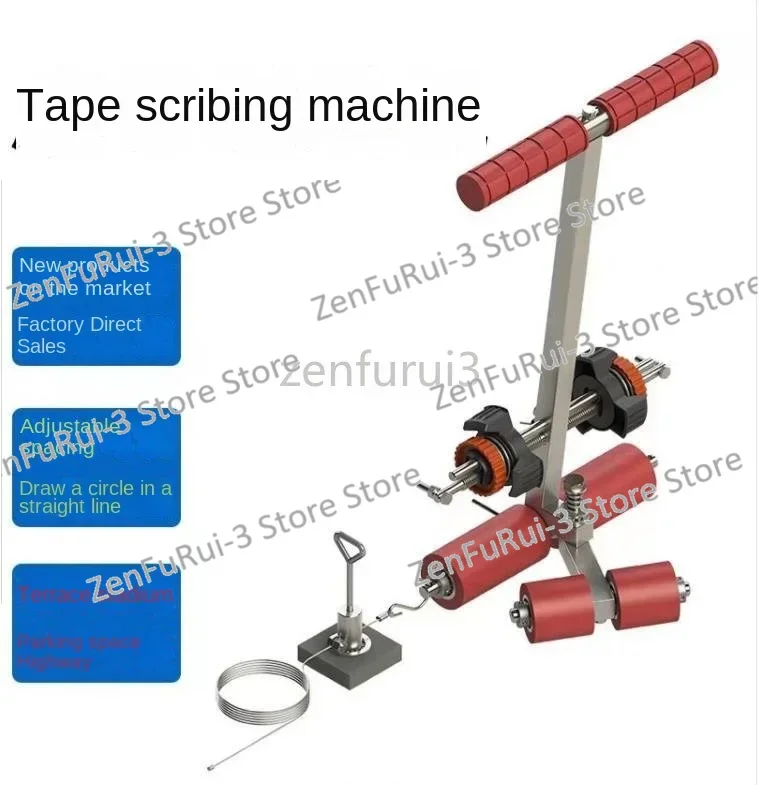 Tape Marking Machine Parking Lot Masking Paper Pasting Machine Asphalt Floor Marking Machine Basketball Badminton Court Marking