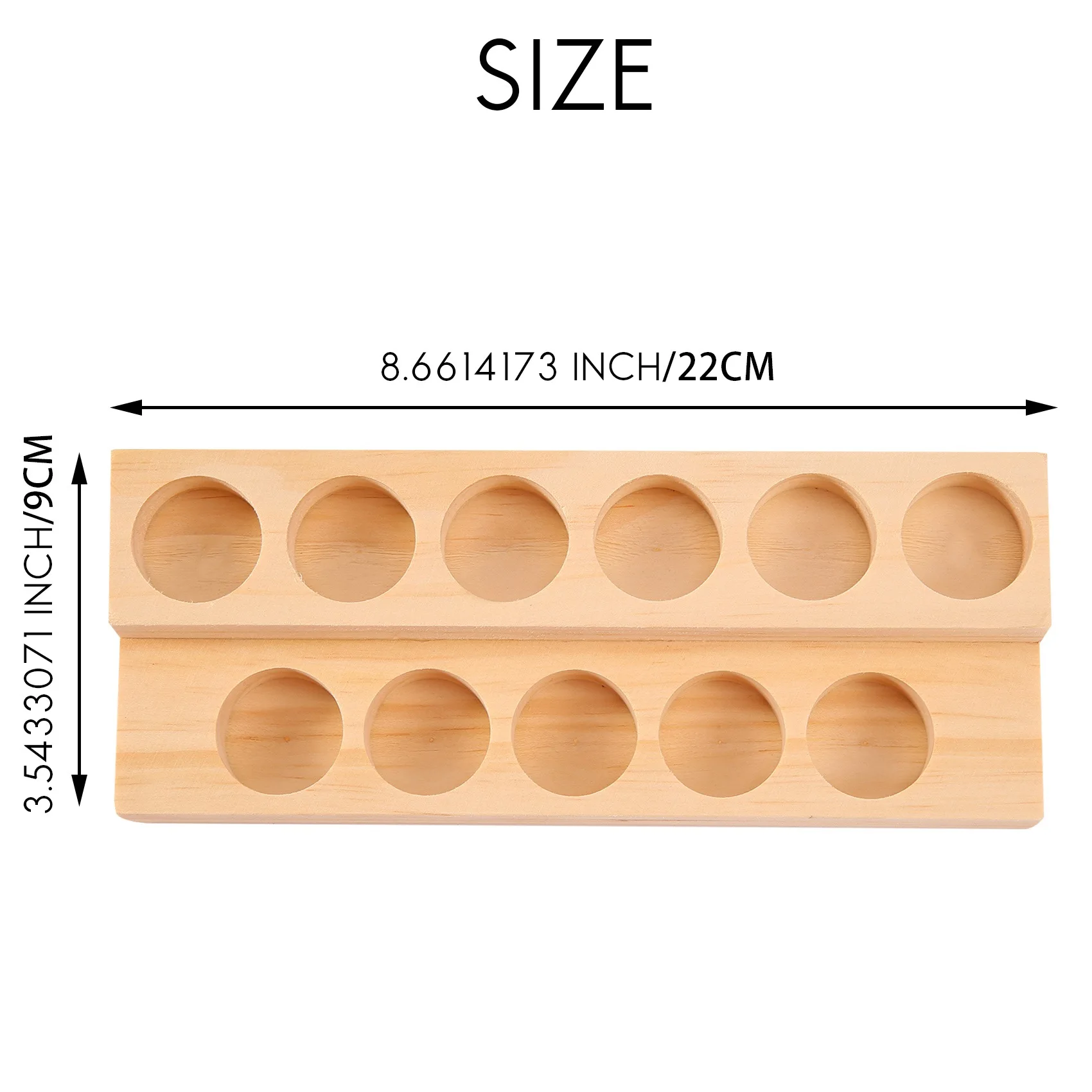 صينية زيوت أساسية خشبية ، رف عرض مصنوع يدويًا من الخشب الطبيعي ، محطة عرض لـ 5-15 زجاجة ، 11 فتحة