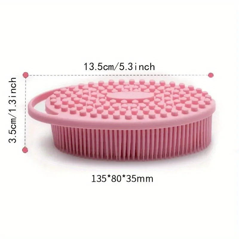 Silicone Body Exfoliating Double Sided Brush, Massage Shampoo Brush, Shower Scrub Brush Deep Cleansing Body Skin Tool