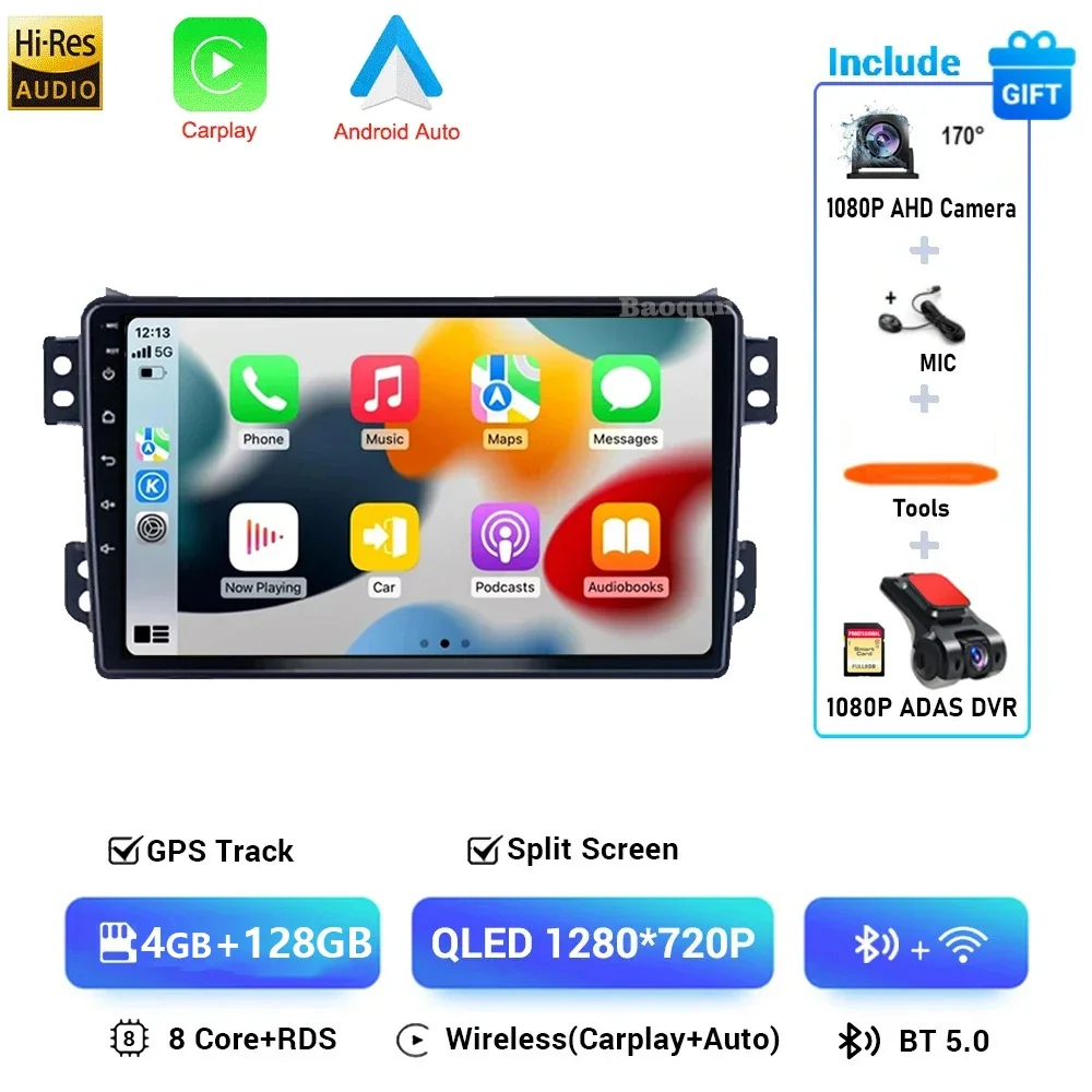 Android 16 Autoradio Voor OPEL Agila SUZUKI Splash Ritz 2008-2014 Multimedia Video Player Autoradio Draadloze Carplay Android auto