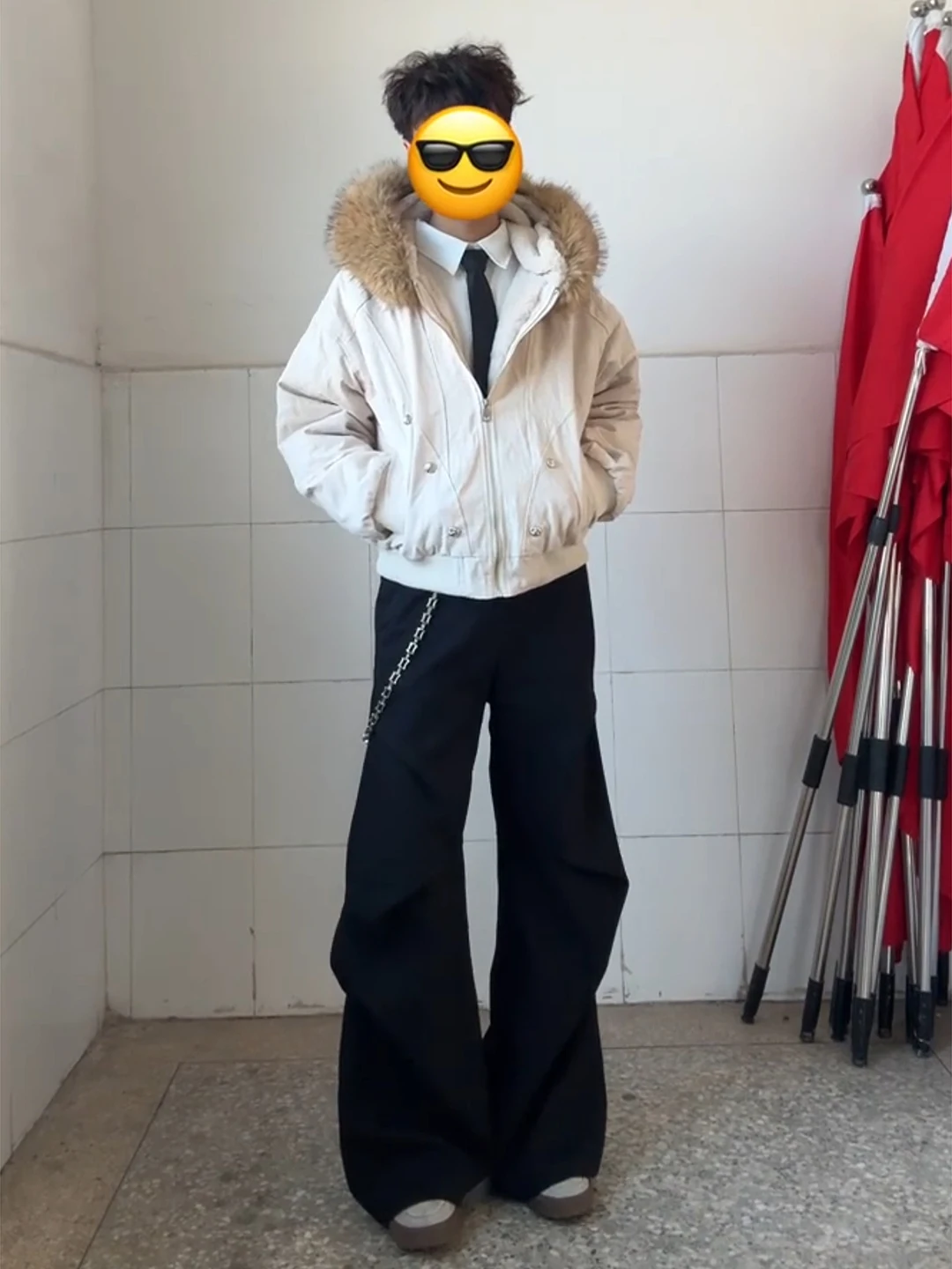 

Мужские зимние брюки American High Street с плиссировкой, на флисовой подкладке, расклешенные, Cleanfit, удлиняющие ноги, повседневные рабочие брюки, длинные штаны