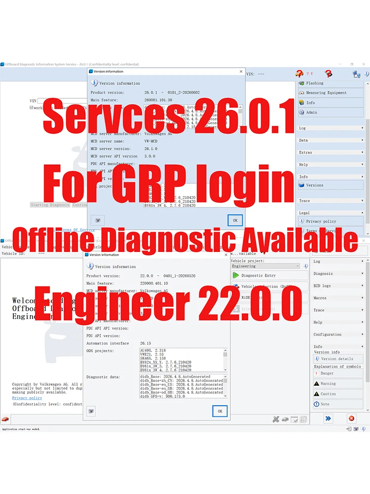 Zdalne pobieranie i instalacja oprogramowania dla Odis Service S 26.0.1 i Odis E Engineering 22.0.0, obsługuje autoryzację GRP, obsługuje 6154A WIN10. — 2