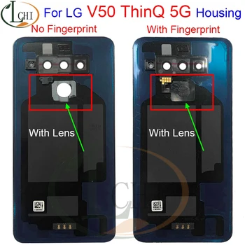 Funda carcasa de cristal para LG V50 ThinQ 5G, cubierta trasera para batería, pieza de repuesto para reparación de Panel de puerta trasera, carcasa LM-V500 LM-V450PM V50