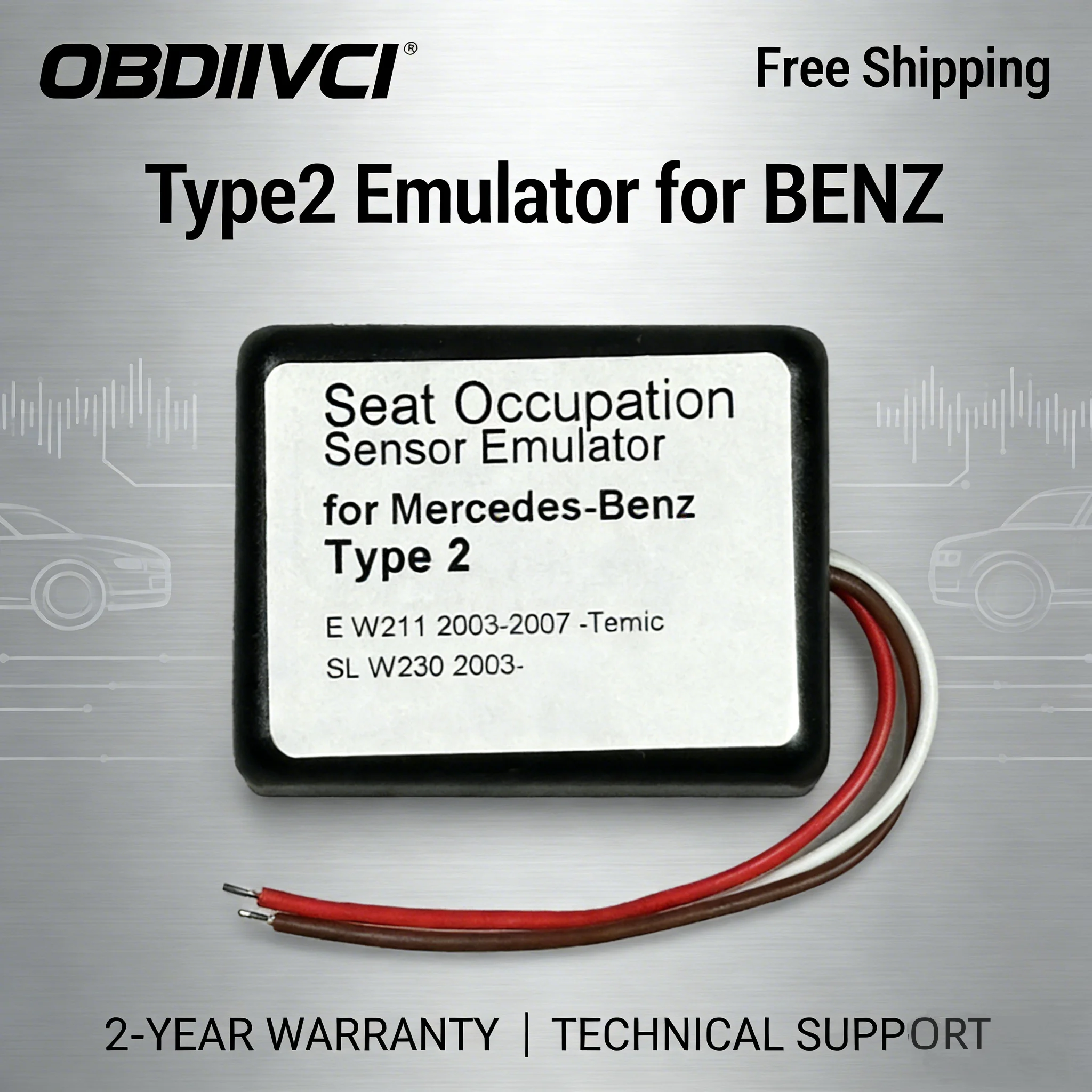 Type2 Seat Occupancy Sensor Emulator for Merc-e-des-B-e-nz Type 2 SRS Emulator for E- W211 2003-2007 W171 Slk 2004-2011