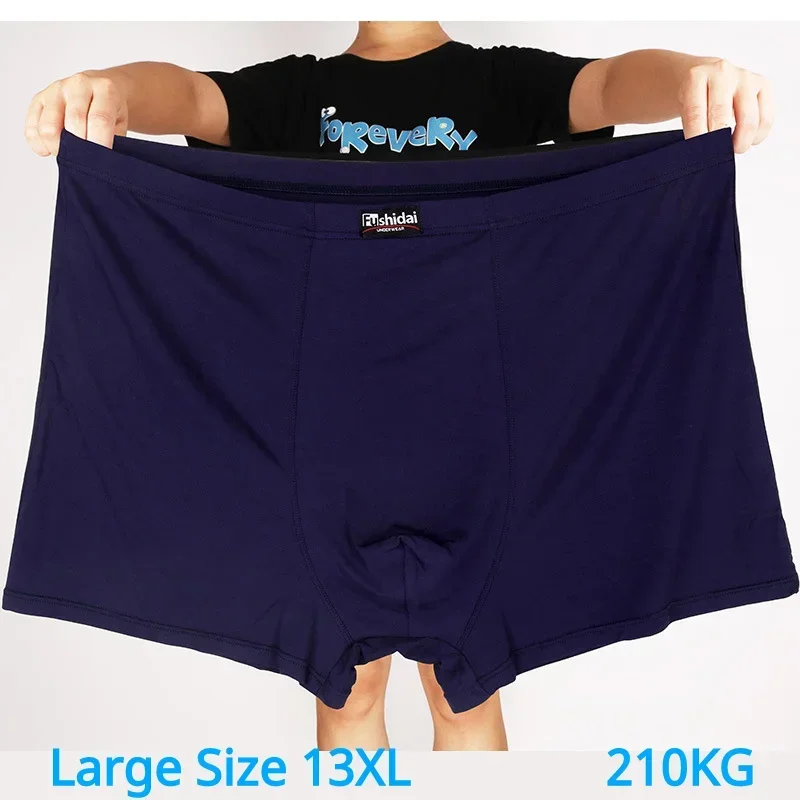 Celana Pendek Boxer Katun Pria 13XL Pakaian Dalam Sejuk Ukuran Besar L-13XL Boxer Pria Besar Lembut 3 Pak Ukuran Diperpanjang