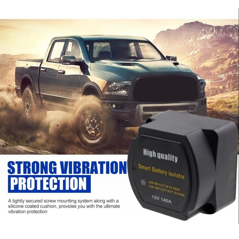 

Professional 12V 140A Double Battery Isolator Waterproof Sensitive Relays For ATV UTV Marine Applications H9EE