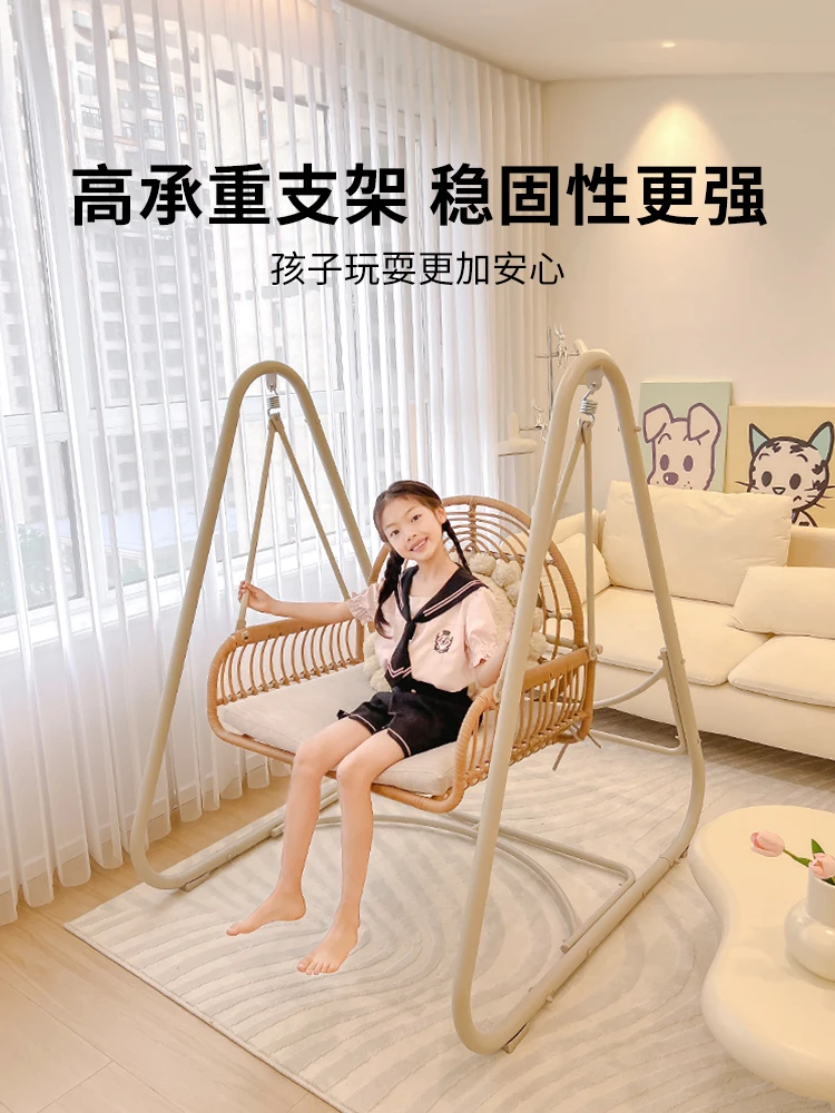 Ziyeville hanging chair household balcony single indoor swing small apartment living room cradle chair outdoor swing chair