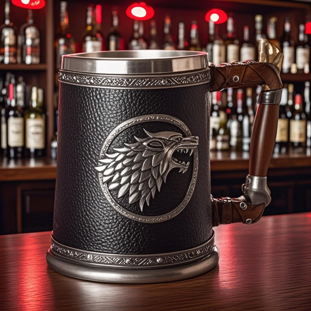 Norse Mythology Beer Mugs World Tree Viking Warrior Oak Barrel Empire Resin Stein Tankard Stainless Steel Water Mug Coffee Cup