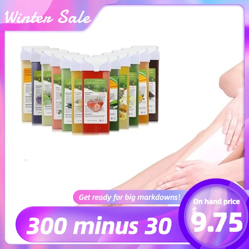1 pz X 100ML cartuccia di cera depilatoria per rotolo ricaricabile su riscaldatore di cera per ceretta depilazione ed depilazione ed epilatore