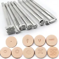 Leather Stamps Professional Leather Background Stamping Tools for Leather Craft Working Stamp Punch Set Saddle Making Tools
