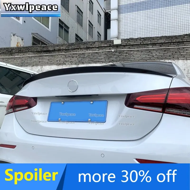 

For Mercedes-Benz A Class W177 Spoiler A180 A200 2019-2021 ABS Material Primer Color Car Rear Wing Decoration Rear Trunk Spoiler