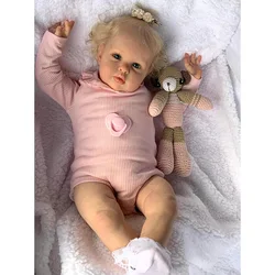 60CM Ellie Reborn Baby Doll Toddler Newborn Doll Princess Girl Lifelike Soft Touch 3D Skin Art Doll with Hand Root Hair