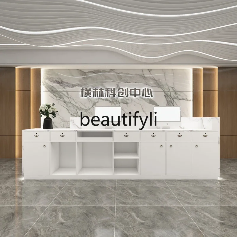 ZzqClothing Store أمين الصندوق صالون تجميل ضوء فاخر بار فندق المؤسسية تقليد الرخام شركة مكتب الاستقبال مكتب الاستقبال