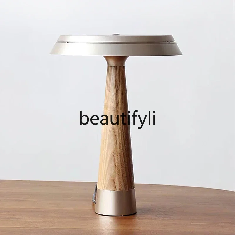 Solid wood touch dimming desk lamp Modern light luxury living room study bedroom bedside lamp