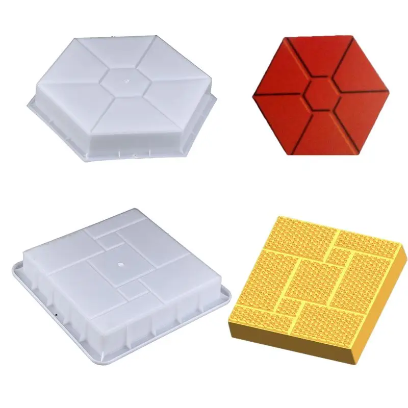 Garden Pavement Mold Plastic Brick Maker Concrete Path Mould for DIY Lawn Road Pavement Creating Unique Walkways view 4