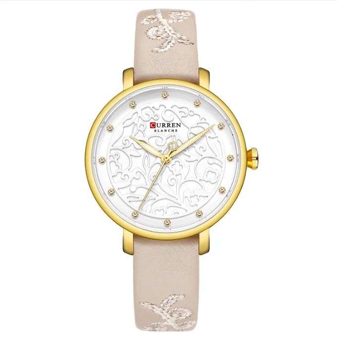 Casual Women's Elegant Waterproof Circular Quartz Watch Temperament Commuting Female Fashion Trends Mechanical Wristwatch