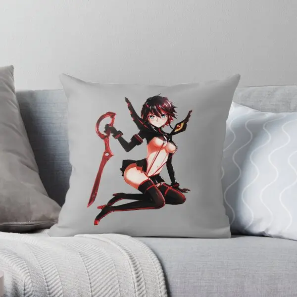 Ryuko Matoi  Printing Throw Pillow Cover Car Soft Hotel Office Bedroom Throw Cushion Square Wedding Pillows not include One Side