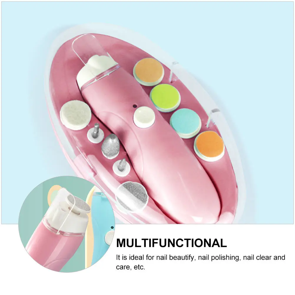 مجموعة واحدة من الملفات الكهربائية القابلة لإعادة الشحن عبر USB، ماكينة طحن الأظافر المدمجة للعناية بالأظافر والباديكير، مثقاب أظافر متعدد الوظائف #5