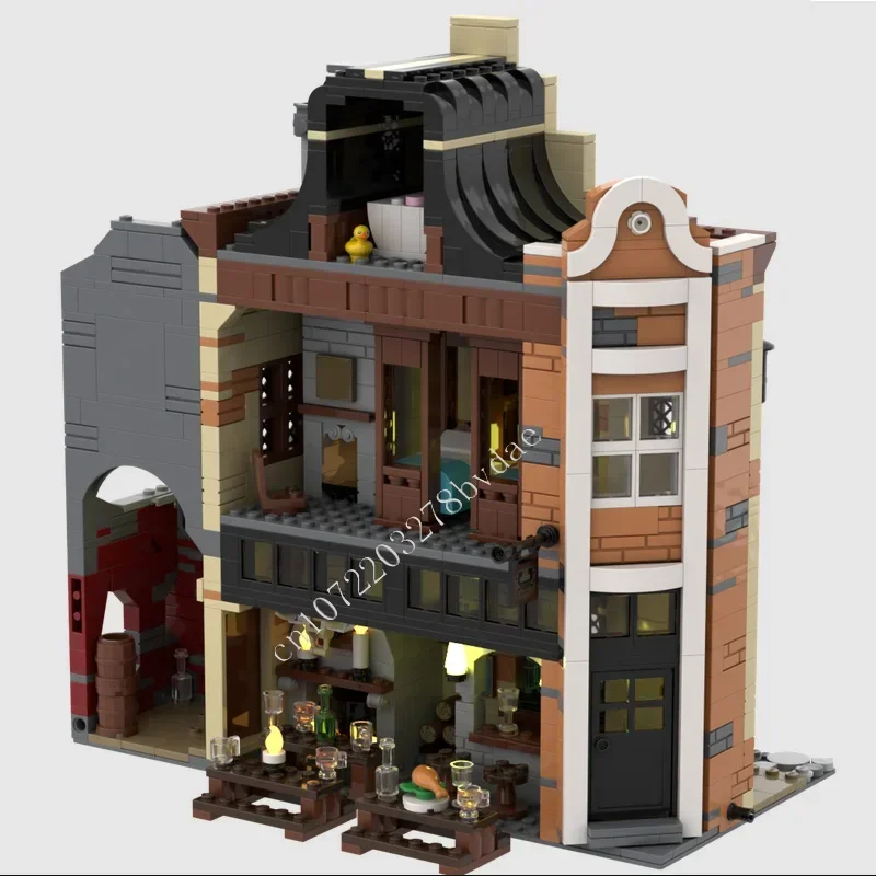 

1388PCS The Leaky Cauldron Modular MOC Creative street view Model Building Blocks Architecture DIY Education Assembly Toys Gifts