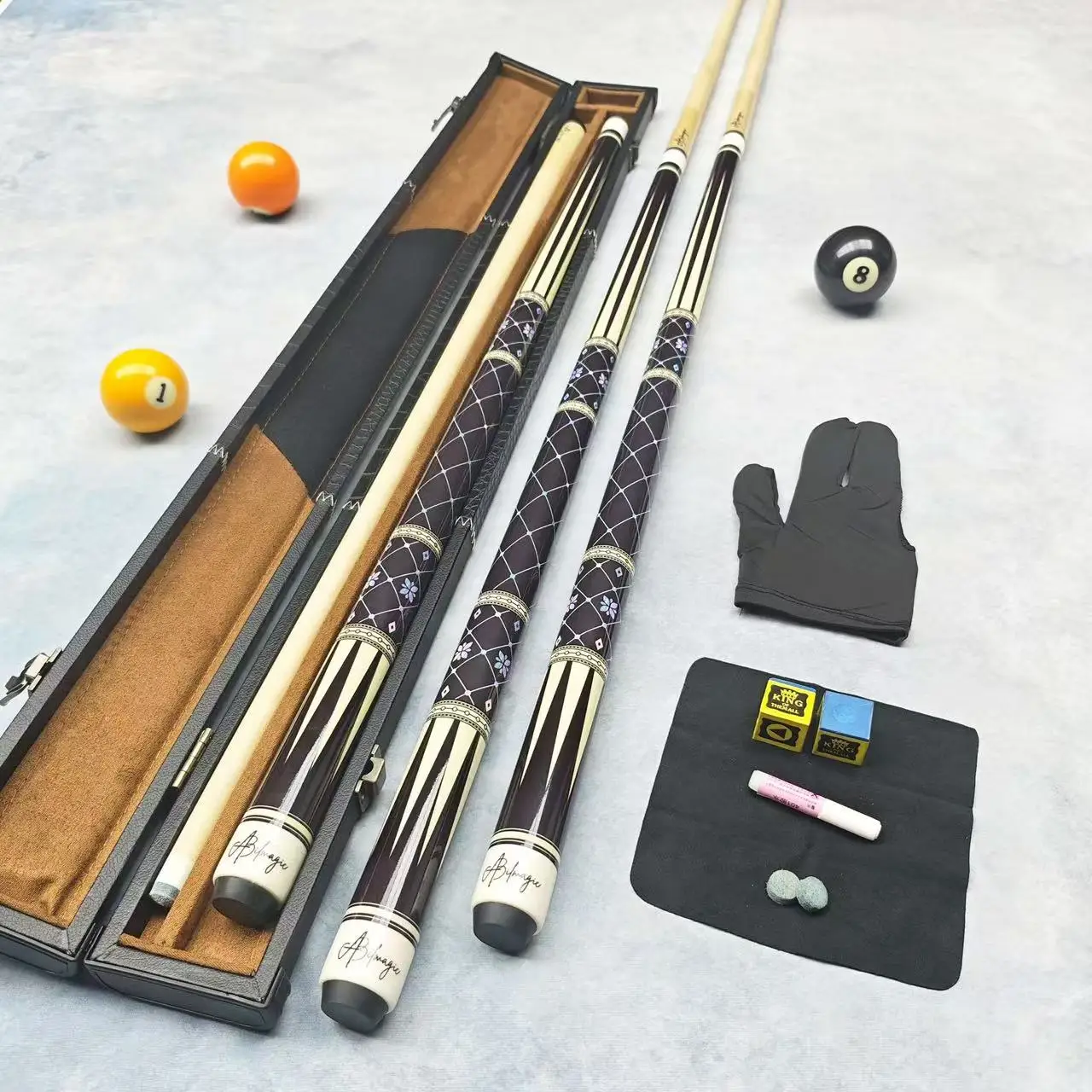 

New Model Galaxy Billiard Cue Full Shaft Crafted from Grade A Maple Wood Hand-Polished 4H Mirror Piano Paint 9.8/11.5/13mm Tip