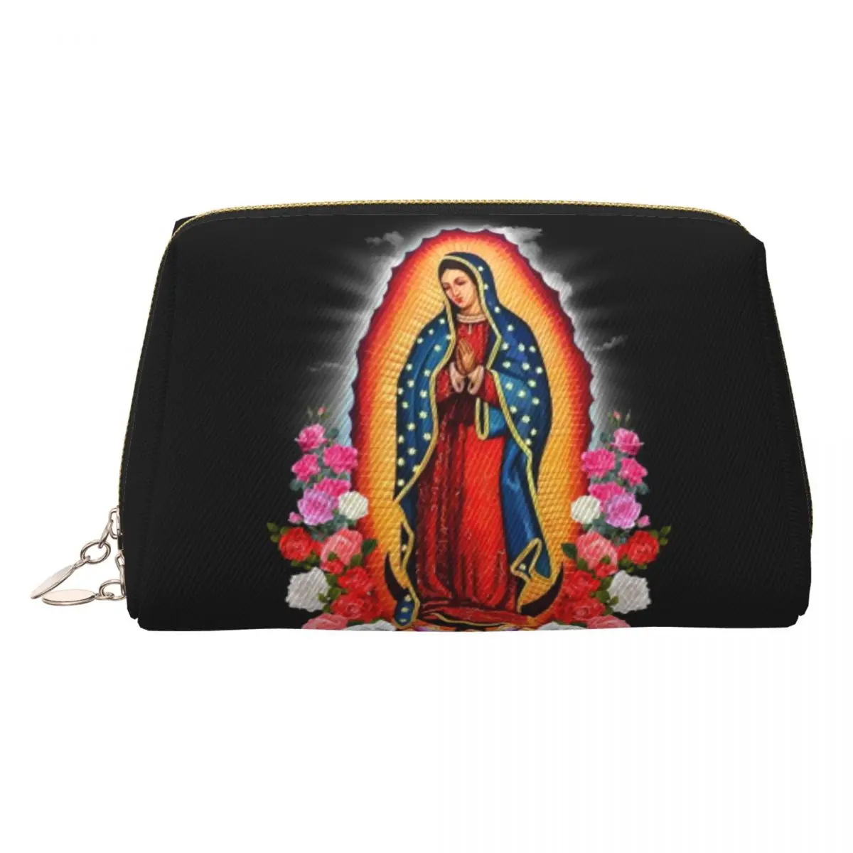 

Virgin Mary Of Guadalupe Makeup Bag Women Travel Cosmetic Organizer Cute Mexico Catholic Saint Storage Toiletry Bags