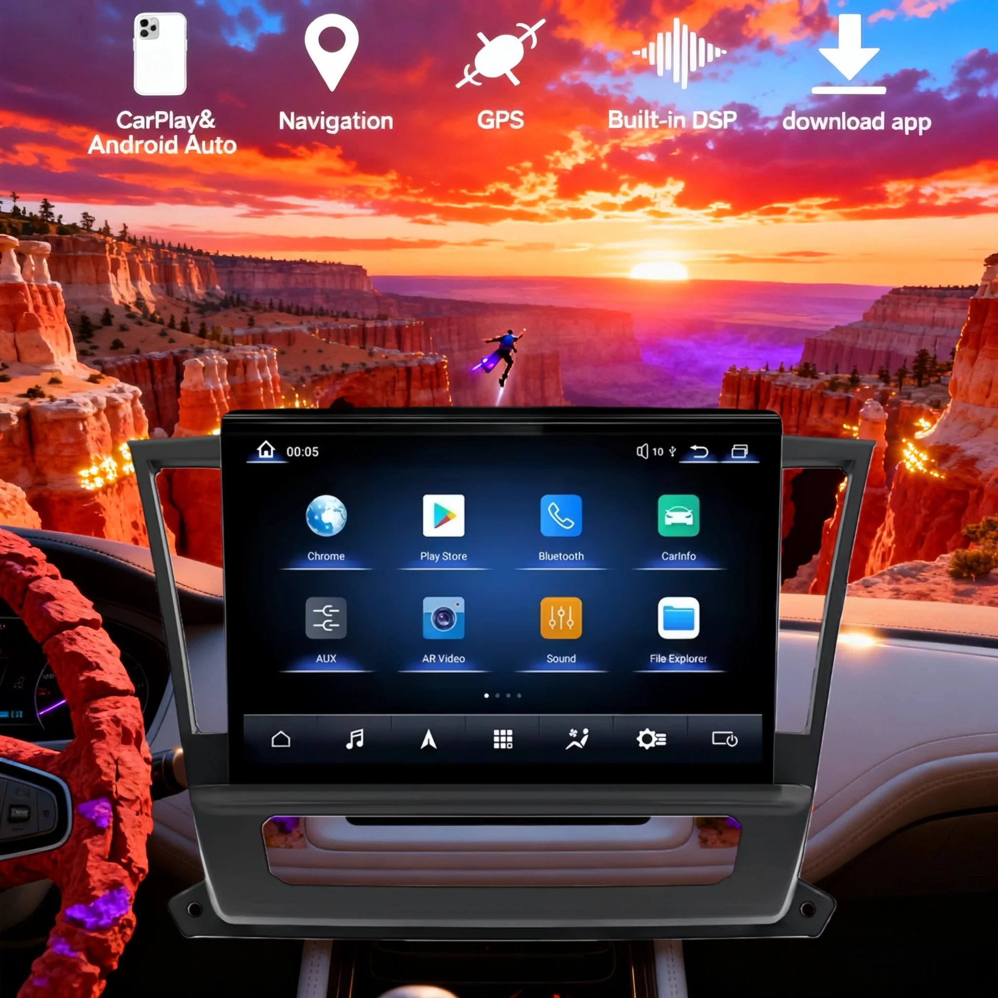 10.26 Inch Android 13 CarPlay Screen Car Radio For Maserati Levante 2016-2020 GPS Multimedia Stereo Player Video Auto Head Unit