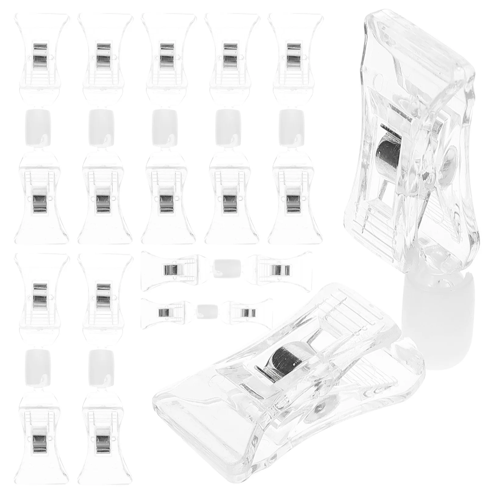 10Pcs Plastic Double Sided Clips Adjustable Price Holder Sign Clamp Merchandising Display for Retail Store Office