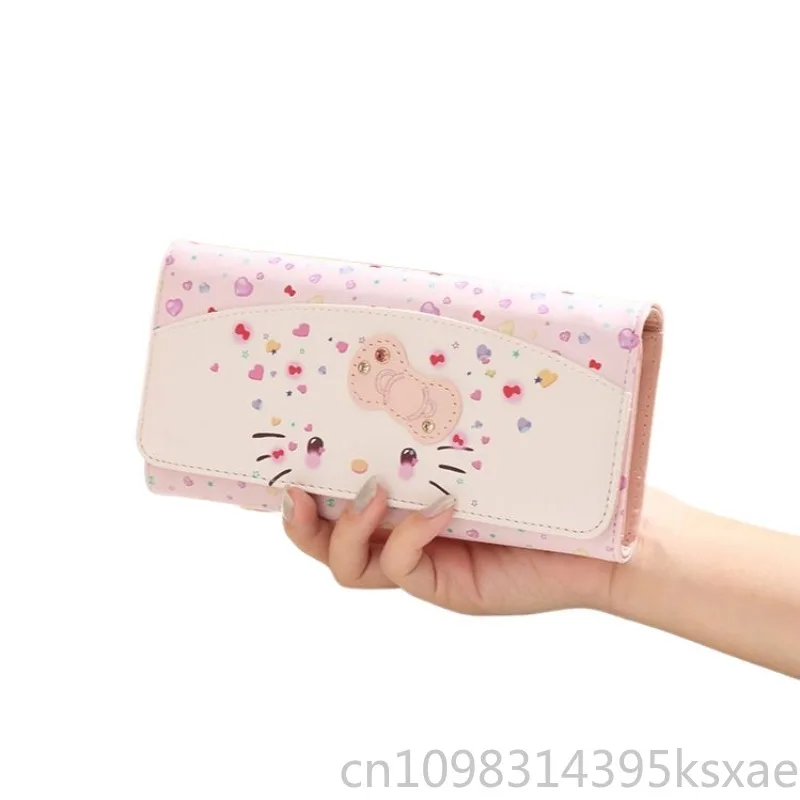 Hello Kitty Wallet for Women PU Leather Portable Waterproof Coin Purse Top Quality Luxury Designer Handbag Fashion Trend