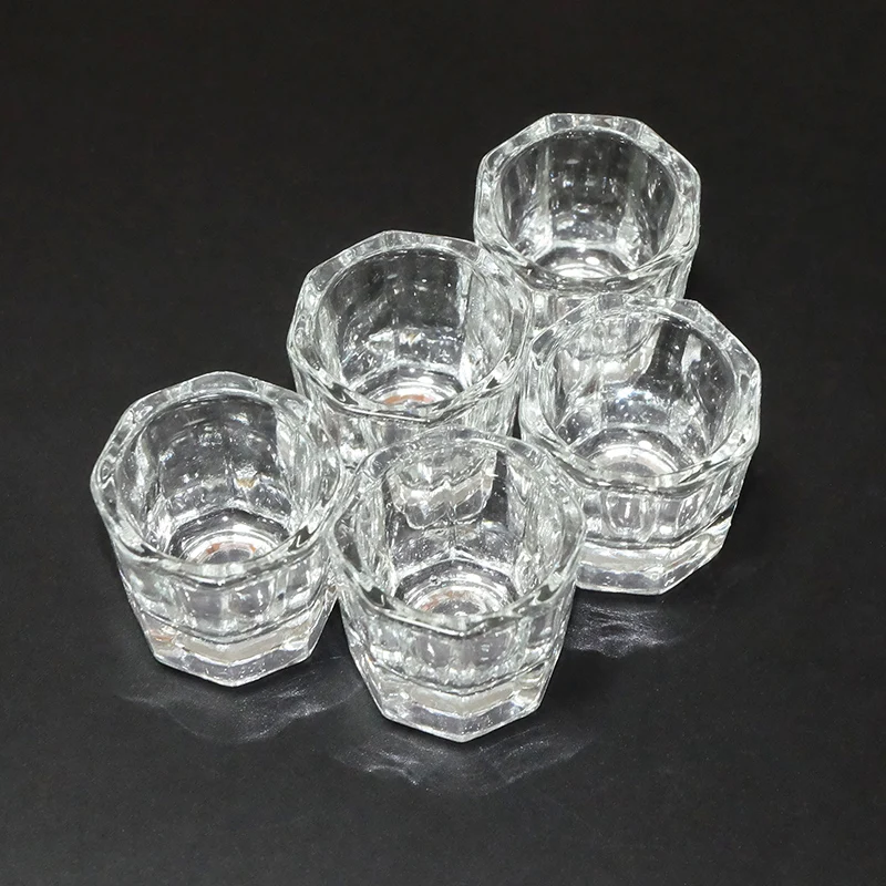 Nail Art Acryl Liquid Cup Dappen Dish Container Glas Kristall Tassen Glaswaren Werkzeuge für Nail Art Design – Detail 1