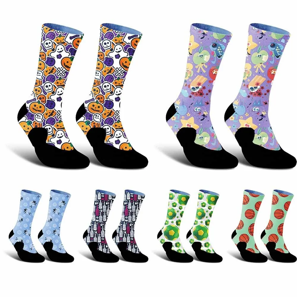 Creative Halloween sports cycling socks, durable, sweat absorbing, unisex, suitable for outdoor enthusiasts and more people