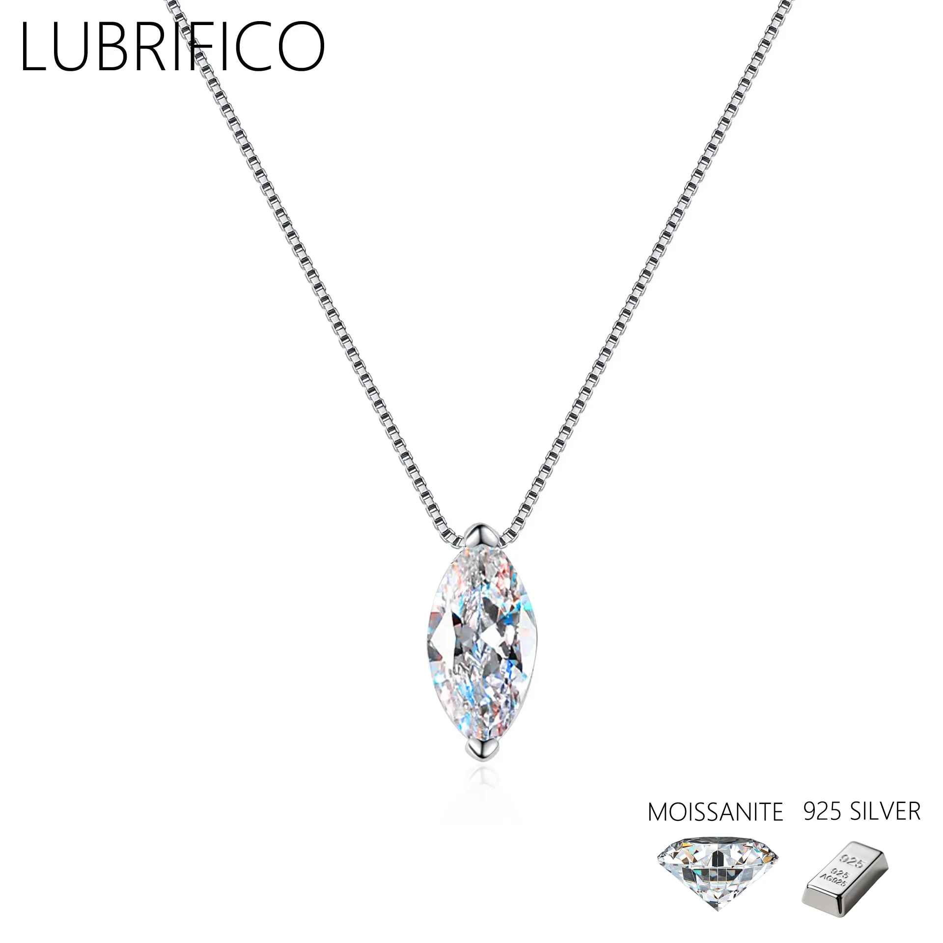 

Ожерелье овальной формы с муассанитом 1,0 карата, стерлинговое серебро 925 пробы, лабораторный бриллиантовый кулон, женские подарки, свадебные ювелирные украшения, вечерние