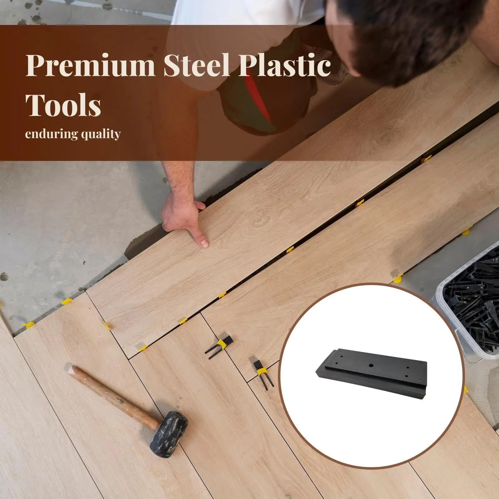 Flooring Installation Tool Set Laminate Wood Flooring Install Spacers Tapping Block Supplies for Home DIY Projects