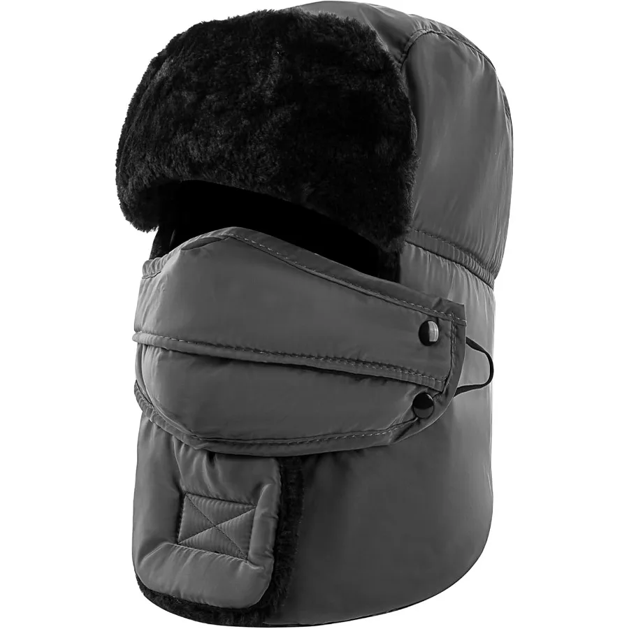

Trooper Trapper HatWinter Ski Hat with Winter Ear Flap and Ski Windproof Mask