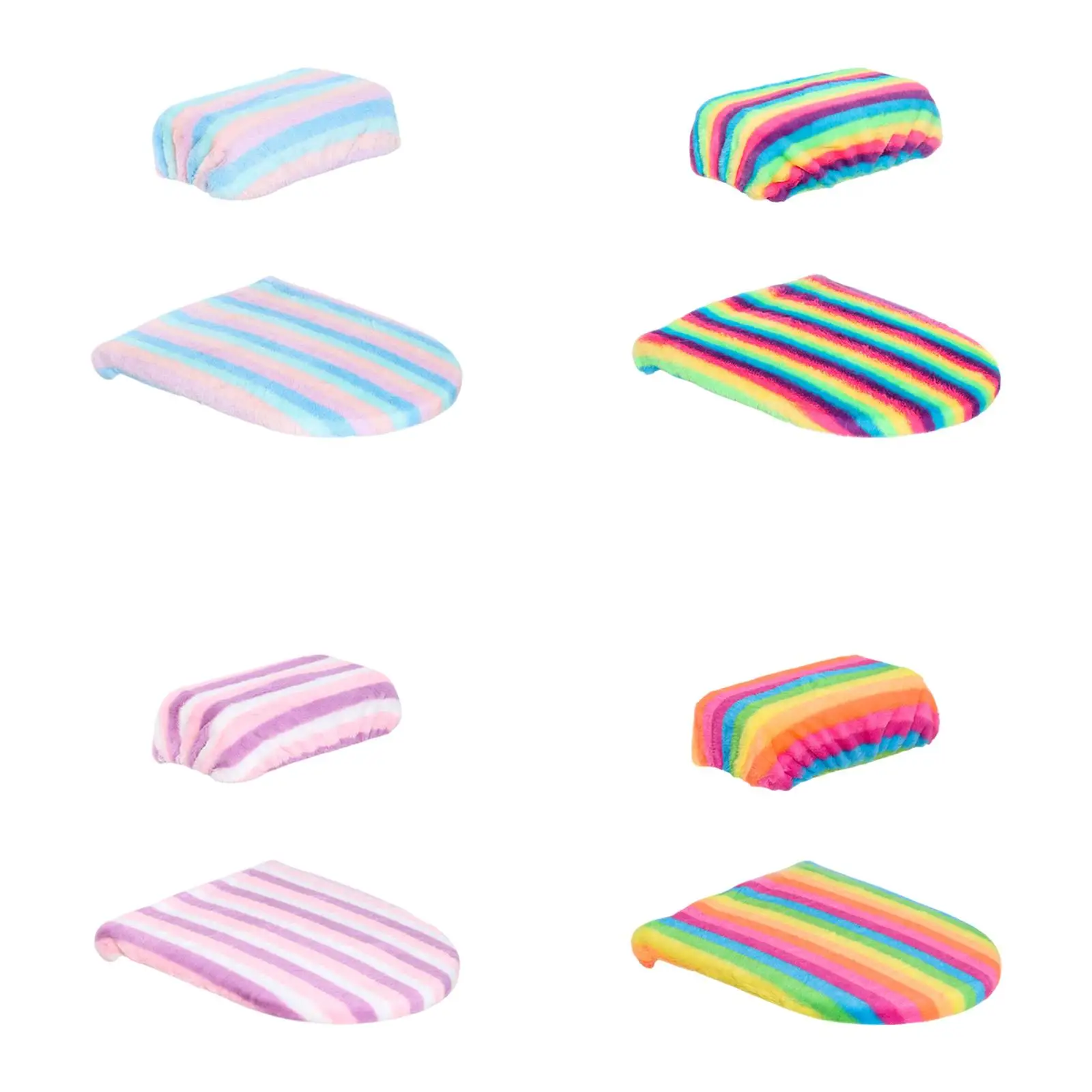 Toilettensitzauflage aus Plüsch-Polyester, einfache Installation, staubdichter Schutz für das Badezimmer-Toilettenset.