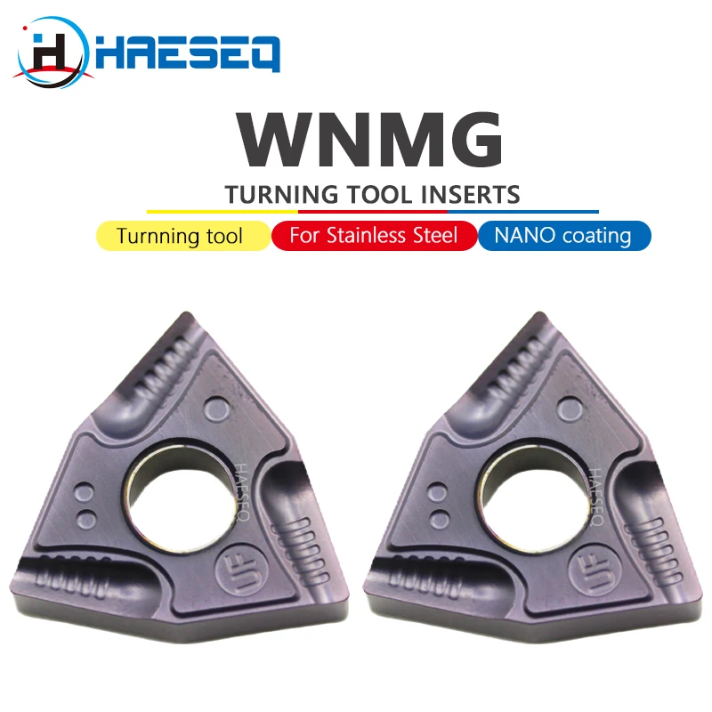 WNMG080404 WNMG080408 Carbide Blades  Common Steel External Turning Tool Inserts  WNMG 080404 080408 CNC Lathe Turning Tool