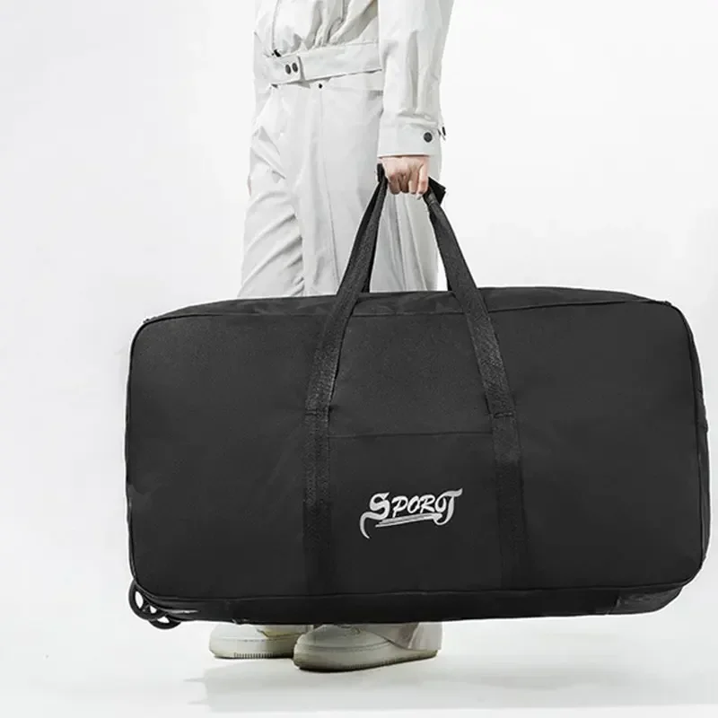 Wheeled Storage Box Large Capacity Outdoor Camping Picnic Equipment Organizer Foldable Travel Bag for Cosmetics Clothing Supply