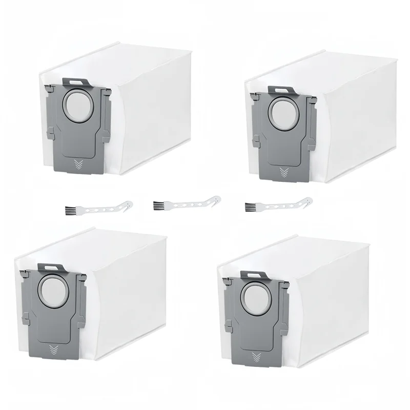 ل Roborock Stone Sweepers Q Revo Series/S8 Maxv Ultra غير المنسوجة النسيج كيس لجميع الغبار استبدال الملحقات فرشاة