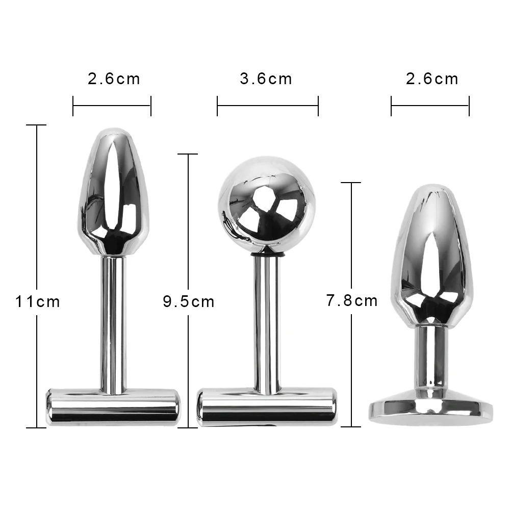 G Spot Metal Anal beads Electrical Stimulation Vaginal Tight Butt Plug Electro Shock Prostate Massage Sex Toy for Women