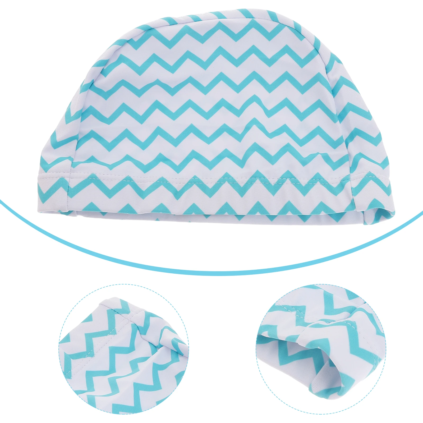 

1 pc Waterproof Nylon Swimming Cap For Kids Bathing Swim Hat Ear Protection Cartoon Elastic One Size Stretchy Toddler Cap Safe