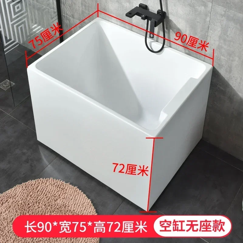 

X6-3 freestanding small apartment batub mini deepened bath tank adult household batub