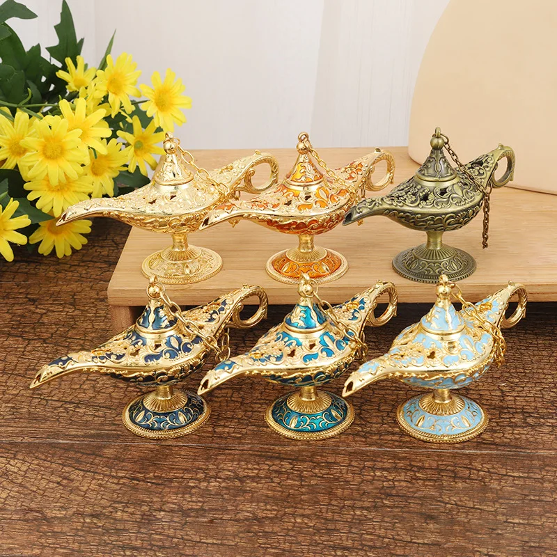 

New Style Aladdin's Magic Lamp Metal Wishing Lamp Art Decoration, Retro European-style Craft