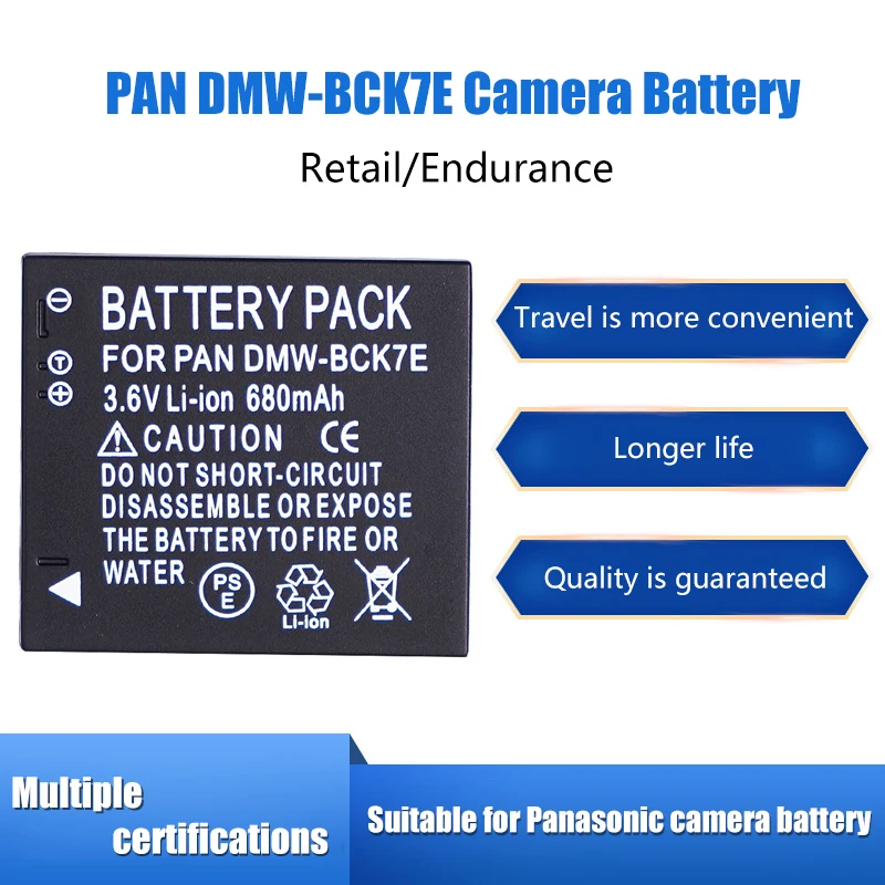 

DMW-BCK7E battery for Panasonic DMC-S1 S3 FH2 FH5 FP5 FP7 FH8 BCK7GK