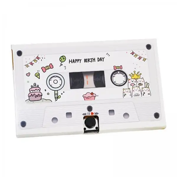 Old Fashioned Landlines Phones Themed Guestbook Audio Cassette Paper Recording Card for Celebration Funeral or Party