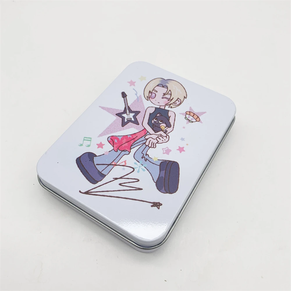 KPOP RIIZE Cute Postcard Metal Box Cartoon Figure Card Storage Box SHOTARO WONBIN ANTON SOHEE SUNGCHAN EUNSEOK Fans Collect Gift