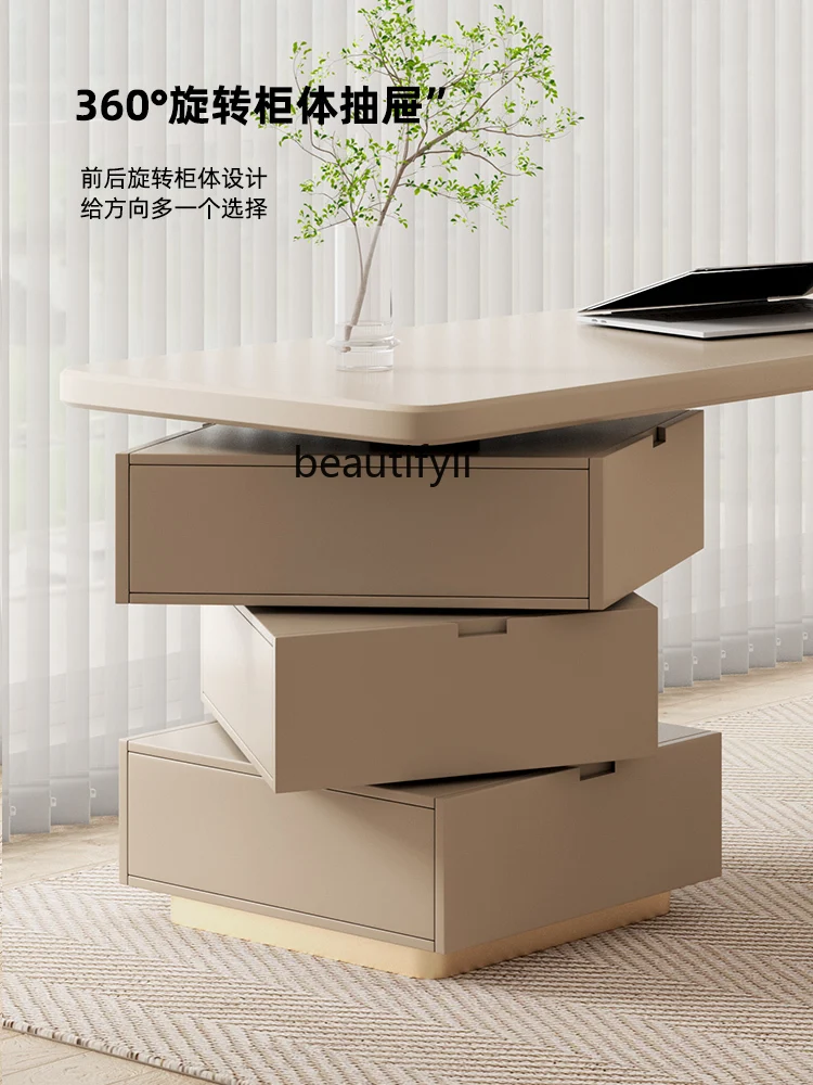 Light Luxury Desk Home Office Computer Simple Modern Desk Study Calligraphic Study Work Designer Rotating