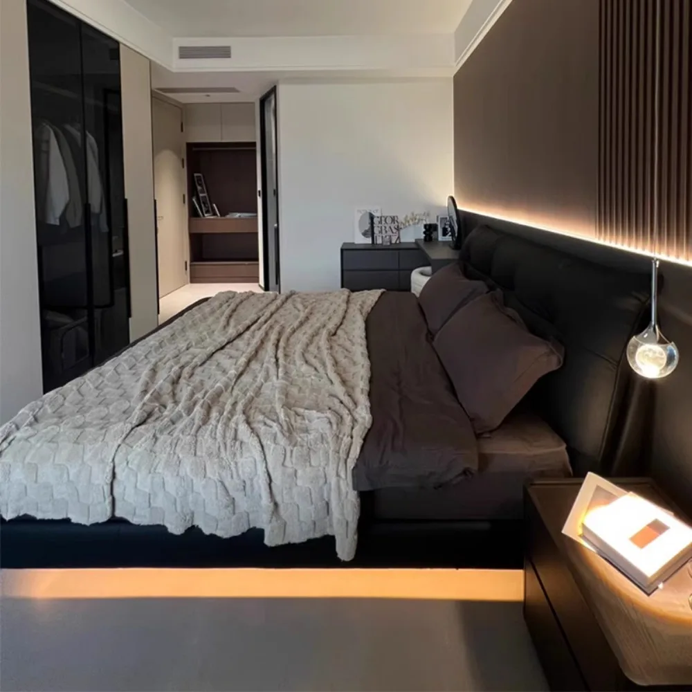 فندق الكبار سرير 180X200 اللوح الأمامي طاولة السرير المفروشات سرير الفرنسية الحديثة موبيلي لكل لا كازا زخرفة الأثاث